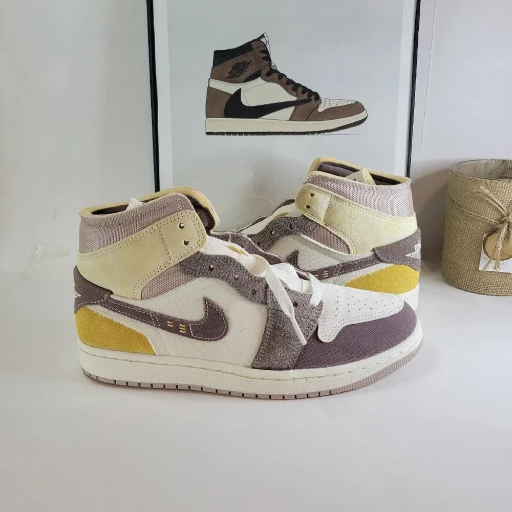 Air Jordan 1 Mid SE Craft Taupe Haze DM9652-102 Men's Size 8